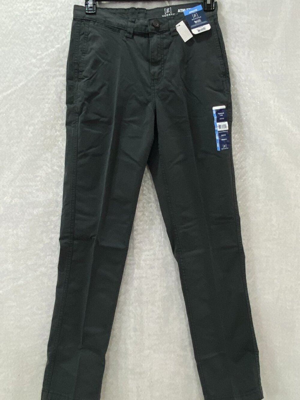 George Athletic Chin Pant Grey Men's 30x32 Stretch Tapered Leg Casual Work